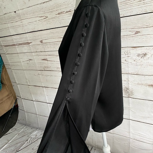 Vince Camuto Black Button Blouse - Picture 2 of 5